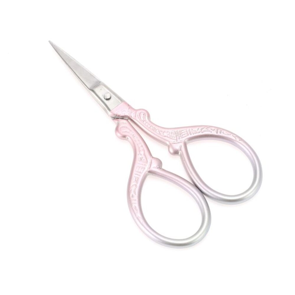 Embossed Scissors Eyebrow Trimmer Scissors Pink